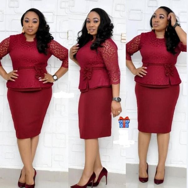 

office lady lace sleeve lace-up bow elegant pencil dress european slim office knee-length dress, Black;gray