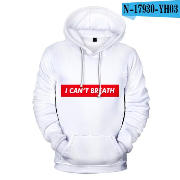 

2020 я не могу толстовки толстовки мужчины / женщины с длинным рукавом с капюшоном george floyd пуловер весна осень одежда увеличенные, Black