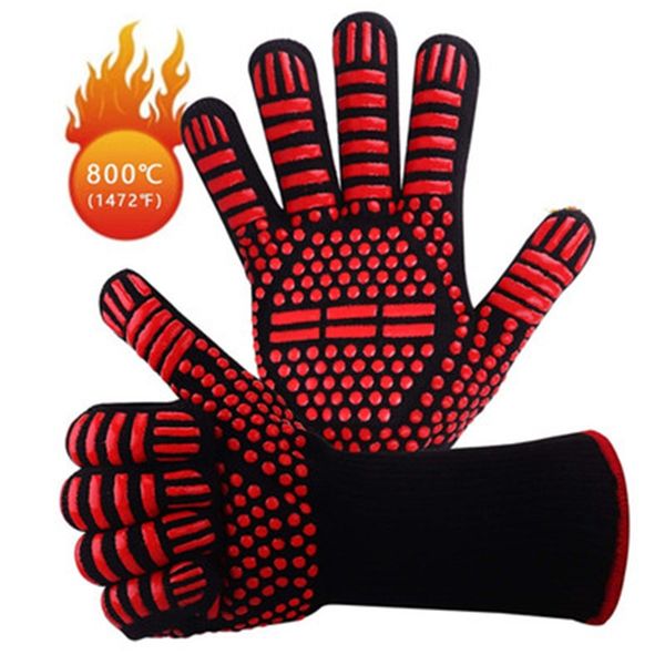

barbecue gloves bbq high temperature resistance microwave oven fire prevention flame retardant glove stripe arrow kitchen protection 13ll h1