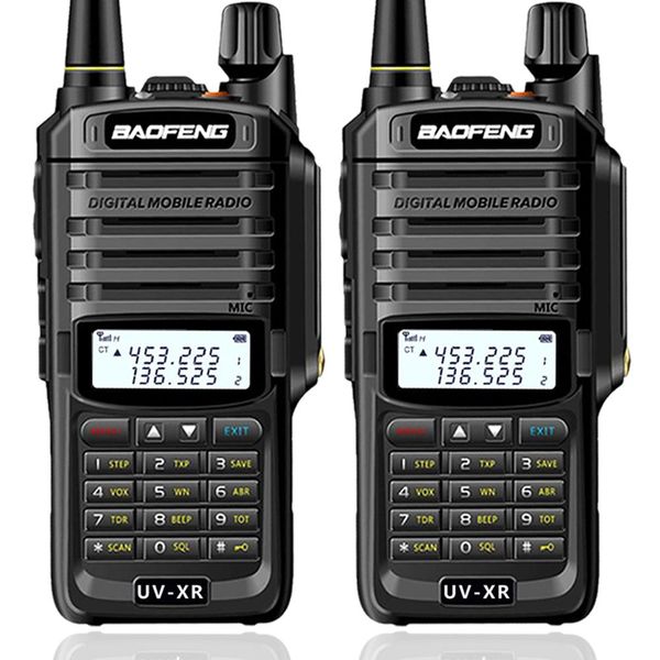 

2pcs baofeng uv-xr 10w high power ip67 waterproof two way radio dual band handheld walkie talkie for hunting hiking raining
