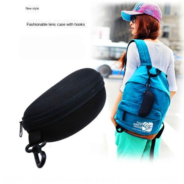 

black high-end sun sun sunglasses special box adhesive hook zipper anti-pressure glasses box