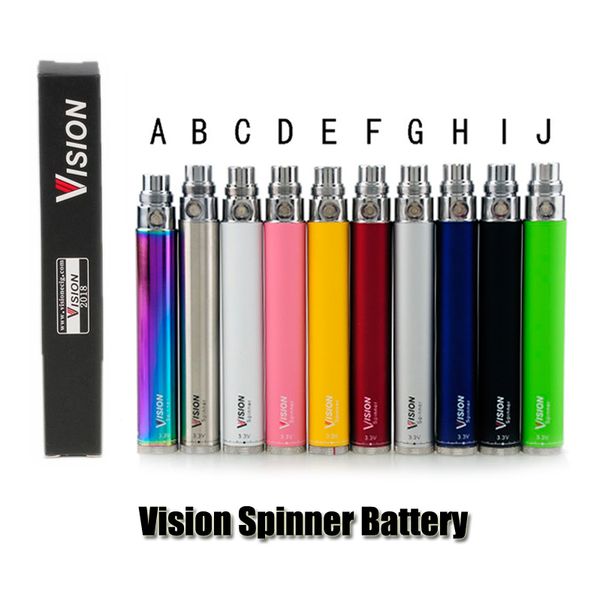 

Vision Spinner Battery 650/900/1100/1300 мАч Ego C Twist переменное напряжение VV электронная сигарета E Cig аккумулятор для Ego Thread Atomizer
