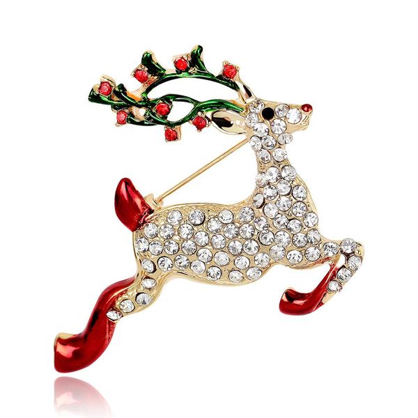

популярные новые рождественские аксессуары рождественские sika deer брошь, Gray