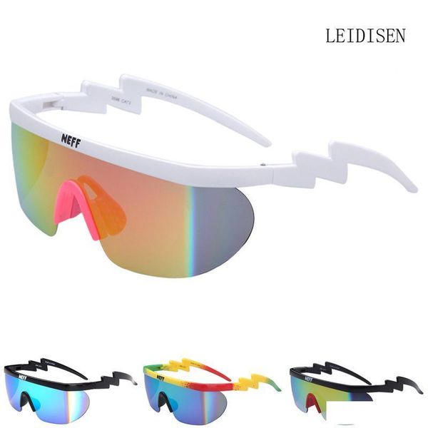 

neff sunglasses mens brand designer women uv400 big frame coating sun glasses 2 lens oculos de sol feminino eyewear unisex, White;black