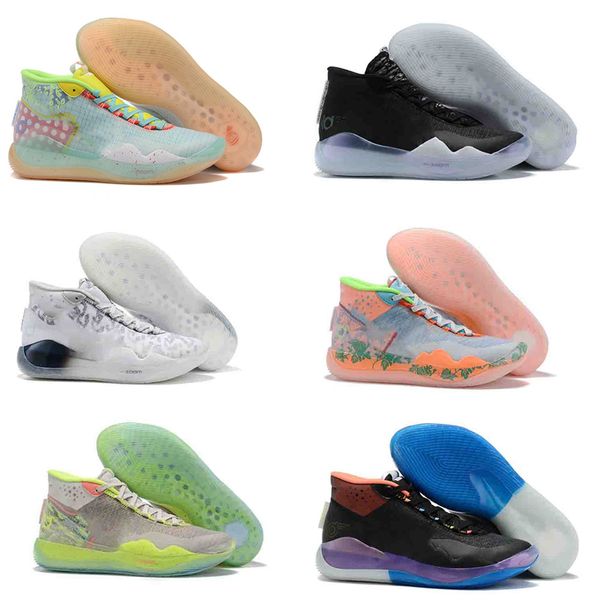 

2020 mens trainers gao bang kd 11 ep orange foam pink paranoid oreo ice basketball shoes original kevin durant xi kd11 sneakers size 7-12, Black