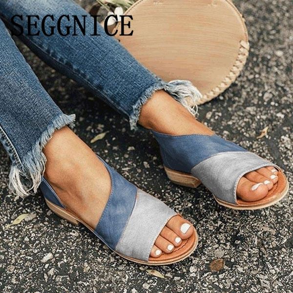 

peep toe flat sandals spring summer women fashion casual leather comfortable shoes hollow-out chunky flats for womens shoes 2019, Black