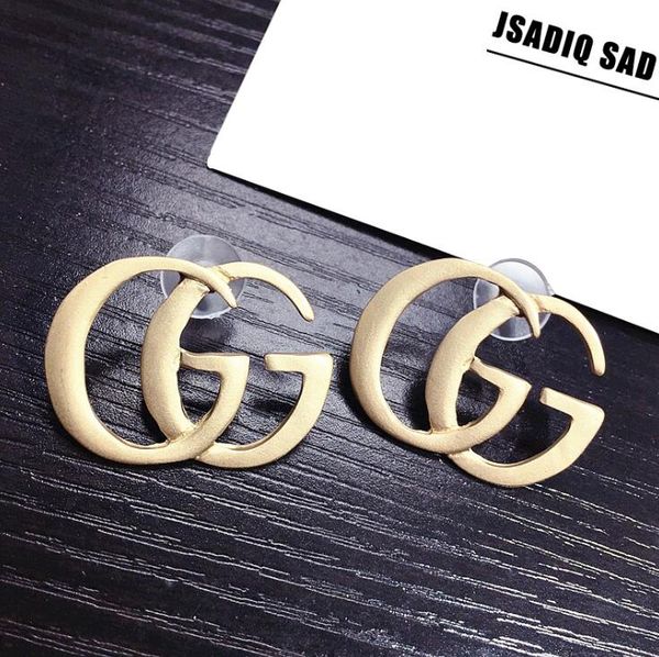 

luxury double letter earrings women famous designer earrings stud party wedding jewelry valentine's day present accessories 5732, Golden;silver