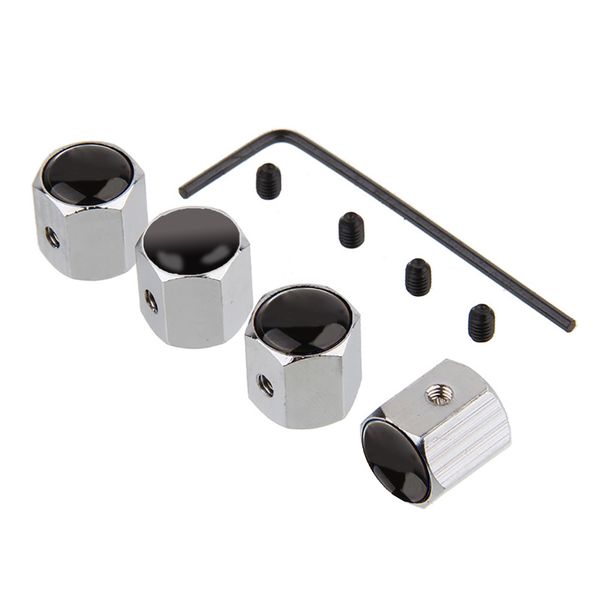 

4pcs anti-theft stainless steel car wheel tyre tire stem air cap for