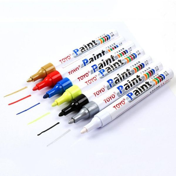 

colorful waterproof pen car paint marker pens auto writer tyre doodle pen tire graffiti for writing and drawing stationery
