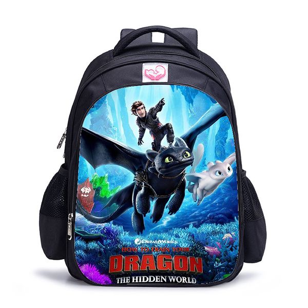 

16 inch dragon backpack children school bags boys girls daily travel backpack cartoon mochila school gifts
