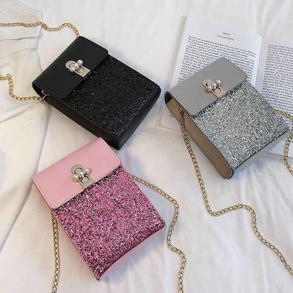 

women's fashion sequins crossbody shoulder bags purse messenger bag in buckets