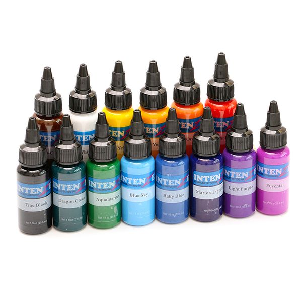 

senior professional tattoo ink set 30ml / bottle tattoo pigment set 14 pieces permanent makeup paint body painting tattoo ink