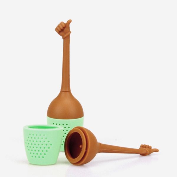 

1pcs silicone thumb tea infuser filter tea coffee spice holder creative teaware