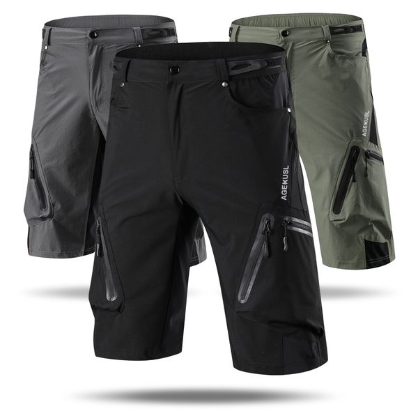 

twe camping hiking shorts men summer quick dry shorts breathable downhill bermuda mtb bicycle short outdoor sports trousers, Brown;gray