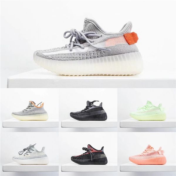 

baby kids shoes kanye west zebra running shoes 2020 children athletic sports sneakers black silvery golden size 28-35#246