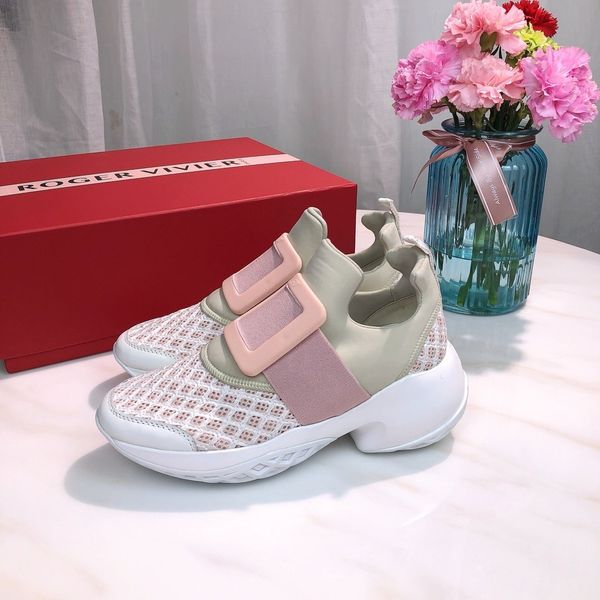 

platform rv square buckle multi-color rhinestone casual shoes increase one pedal grid sponge cake wild thick bottom sneakers7, Black
