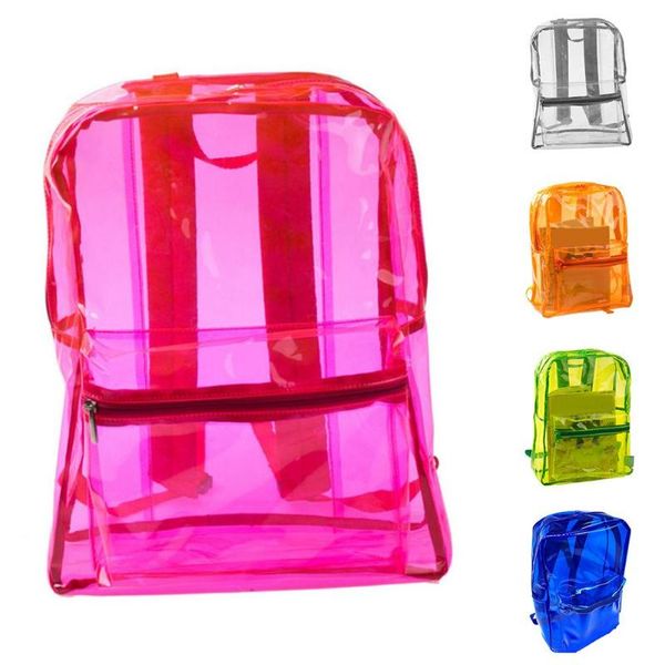 

women transparent kids clear backpacks student sports waterproof travel bags women backpack shoulder bag