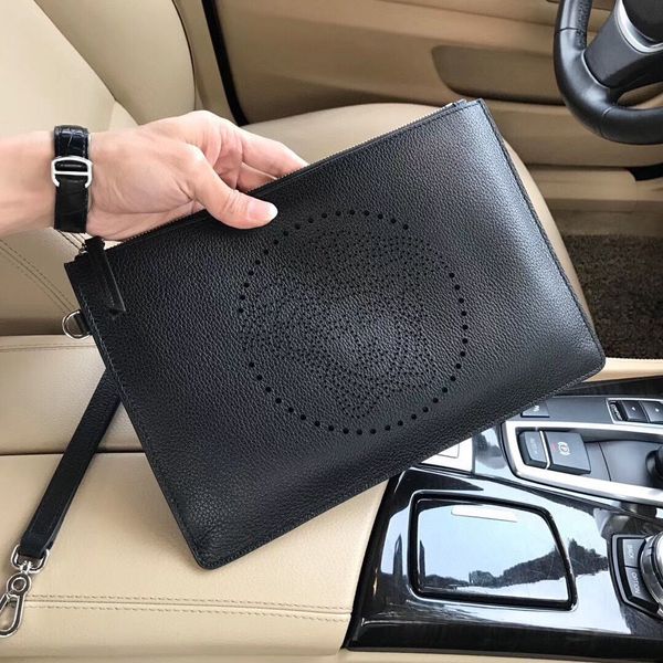 

new men's handbag 7a high-end custom quality high capacity handbag fashion style casual style gold silver metal accessories with detach