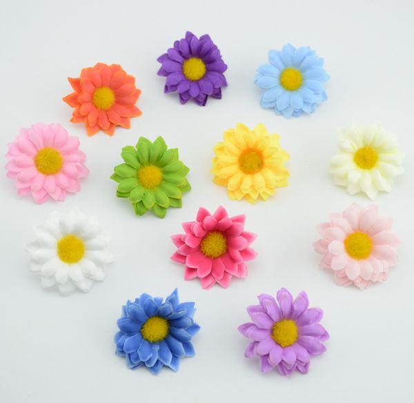 

30pcs/lot silk flower sunflower wedding flower decoration bride bouquet bride wrist daisy artificial flowers