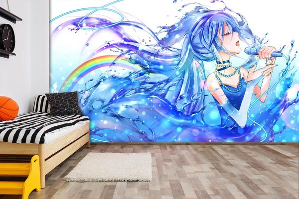 

self-adhesive] 3d hatsune miku 95858585 japan anime wall paper mural wall print decal murals