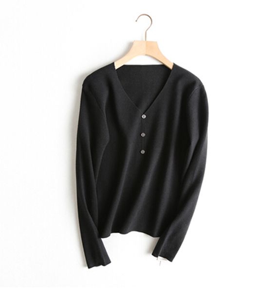 

new fashion women sweaters v-neck long sleeve sweater women autumn winter casual pullover chic tb3099, White;black