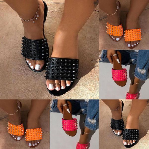 

wild rivet eva leather female slippers candy color pvc flat with women sandals beach slippers 36-42 sizes heel slip-on