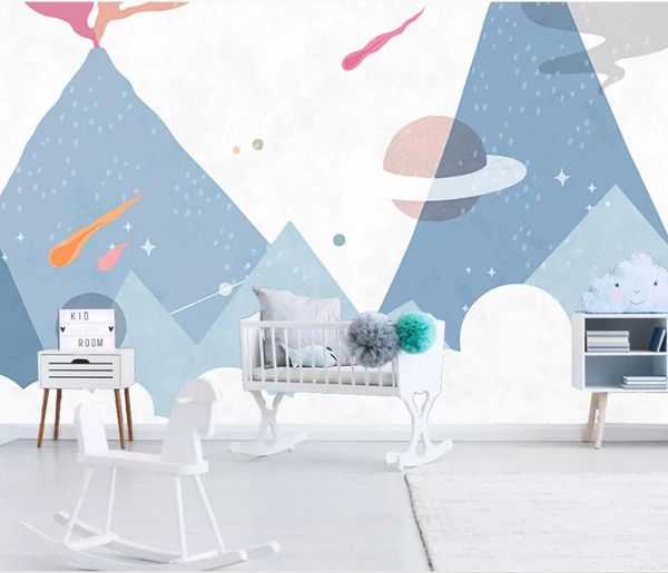 

carton dinosaur wallpaper star volcanic mural 3d kids bedroom wallcoverings for walls murals 3d wall paper hd contact paper