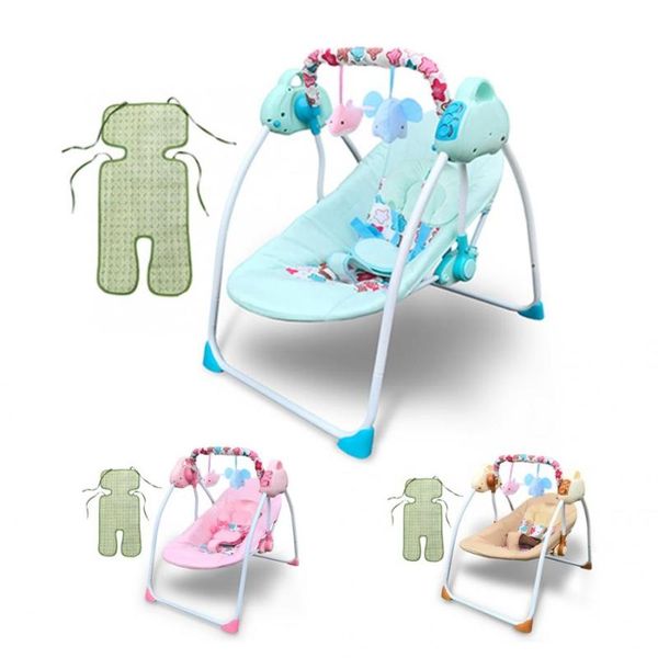 

electric baby swing cradle with music bluetooth remote control three adjustment newborn rocking swing chair sleeping crib