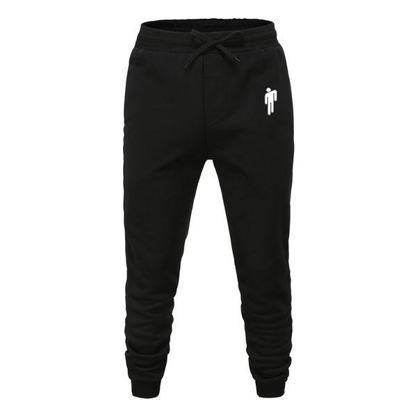 

hip hop streetwear fashion billie eilish pants men women print fitness workout trousers men joggers sweatpants pantalones hombre, Black