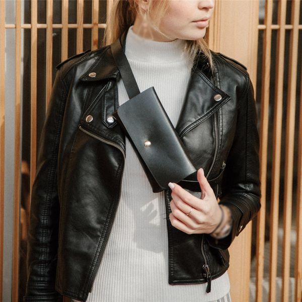 

fashion lady solid color fanny pack women belt bag leather waist bag women's pure pu messenger shoulder chest sports chest