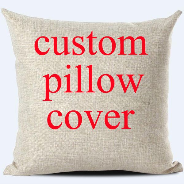 Free Customize Throw Cotton Linen Pillow Covers Digital Printing