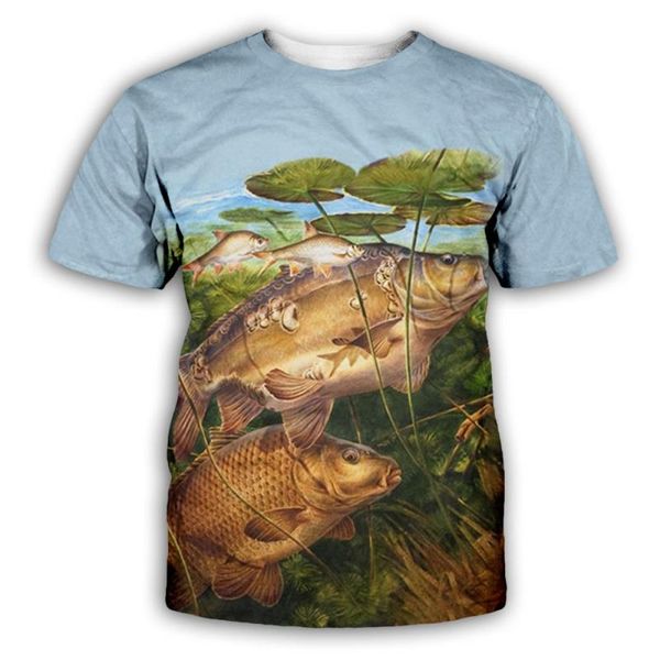 

метанию роскошь mens конструктора тенниски тенниски тенниска личность 3d лето рыбы отпечатано с коротким рукавом футболки мужские одежды оде, White;black