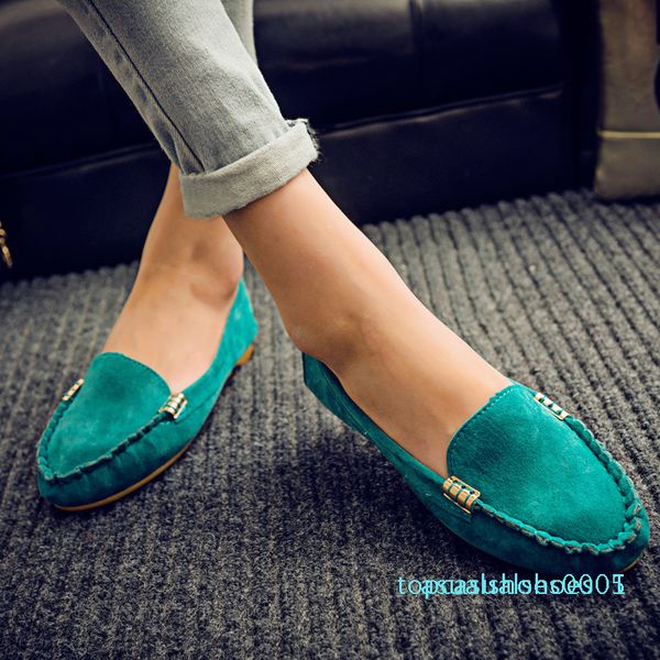 

plus size 35-44 women flats shoes 2018 loafers candy color slip on flat shoes ballet flats comfortable ladies shoe zapatos mujer t5, Black