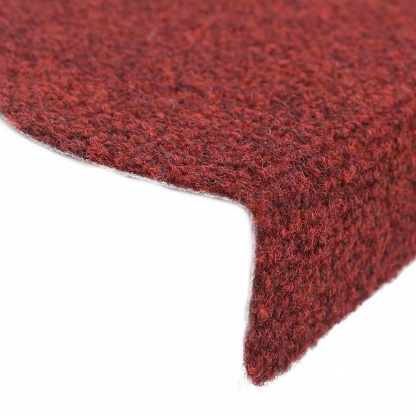 

15 pcs self-adhesive stairmats needlefelt 54x16x4cm red other home textile