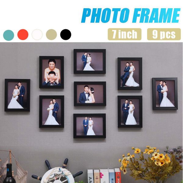 

new 9pcs wall hanging p frame set for family picture display modern simple stylhome decor for bedroom living room wall