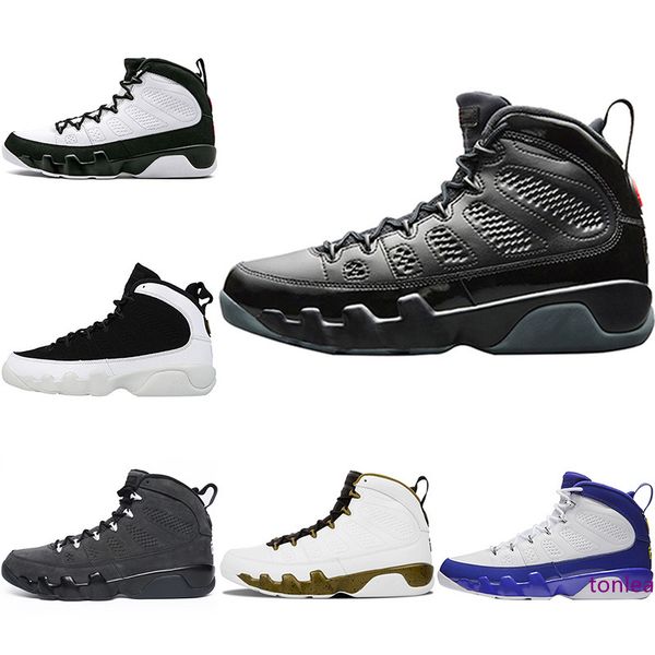 

men 9s designer basketball shoes bred la space jam the spirit sports black white tour yellow anthracite sneakers size 41-47