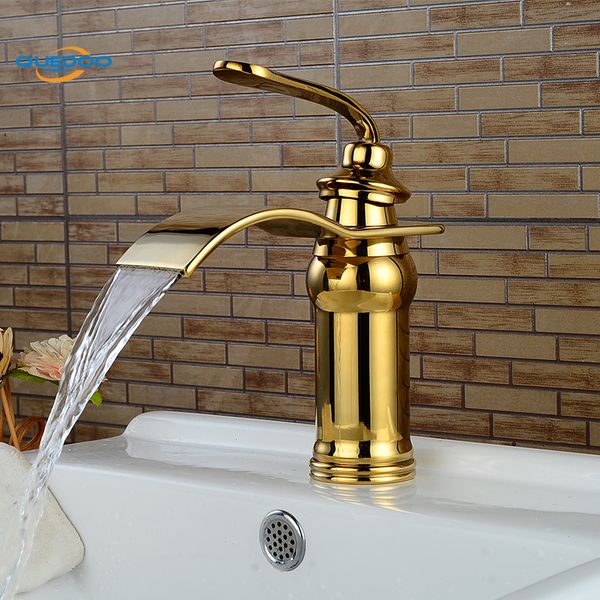 

bath basin faucet brass gold finished faucet sink mixer tap vanity cold water bathroom faucets