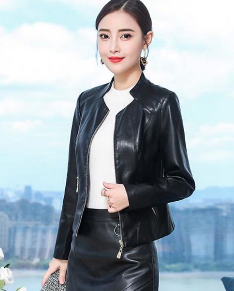 

women spring and autumn business english new style boutique personality slimming show thin european and american fur coat / m-5xl, Black