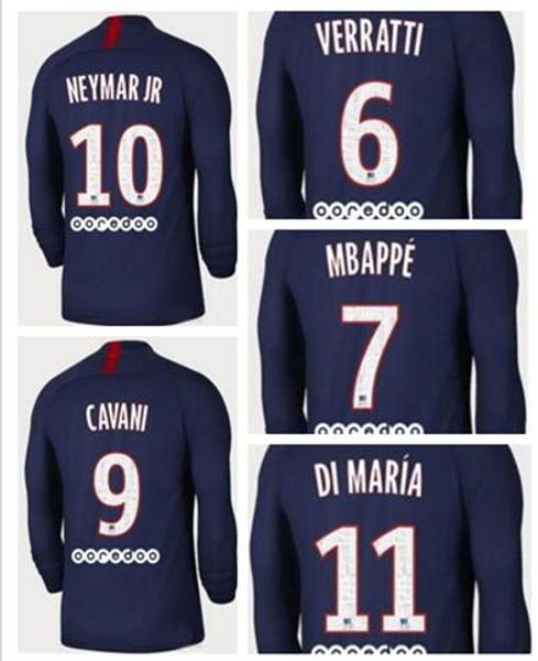 

personality customized 19-20 Away Home 9 CAVANI 10 NEYMAR JR long sleeve Soccer Jerseys shirts,11 Di María 7 Mbappé 22 Jesé football wears