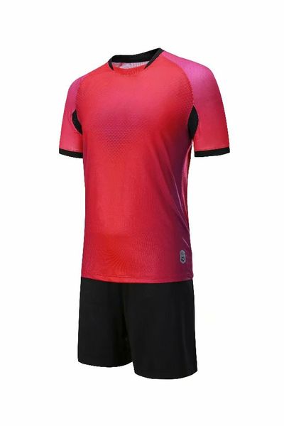 

wholesale customized men football uniforms mens kits sports clothes tracksuits discount boy football sets with shorts b20-025, Black;red