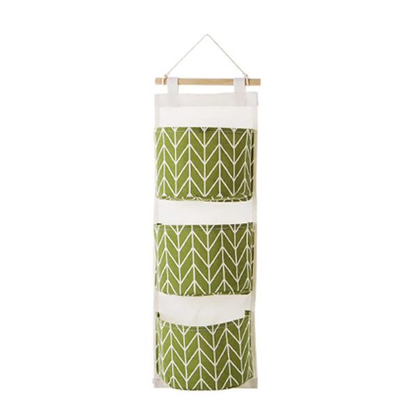 

2020 3 grids wall hanging storage bag organizer toys container decor pocket pouch for home office p0.3 dropshipping
