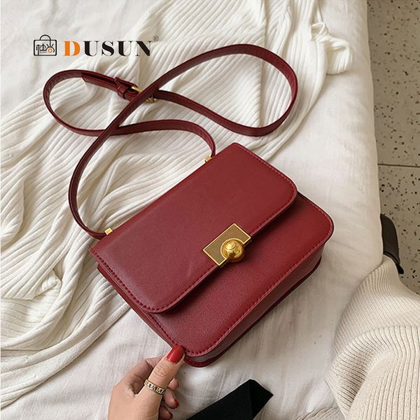 

simple leather crossbody bags for women flap shoulder messenger bag ladies travel handbags purses small square bags