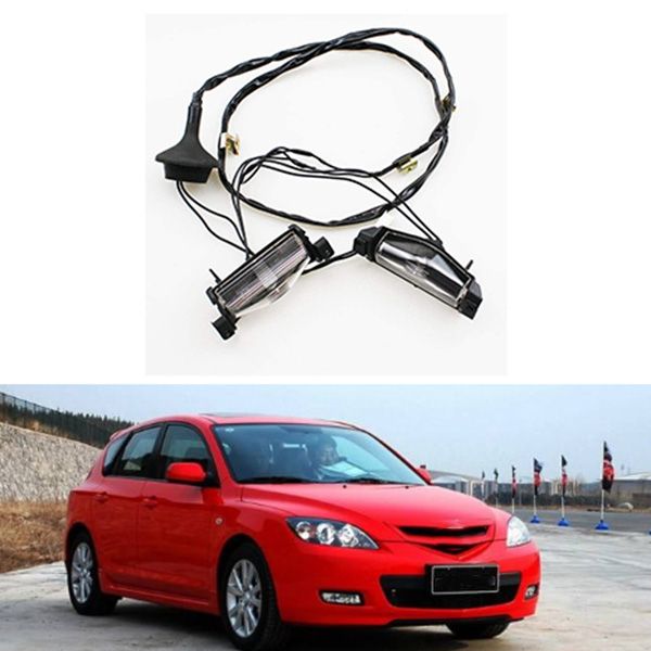 

car rear license plate lights assembly with bulbs for 3 2003-2008 bs1e-51-270