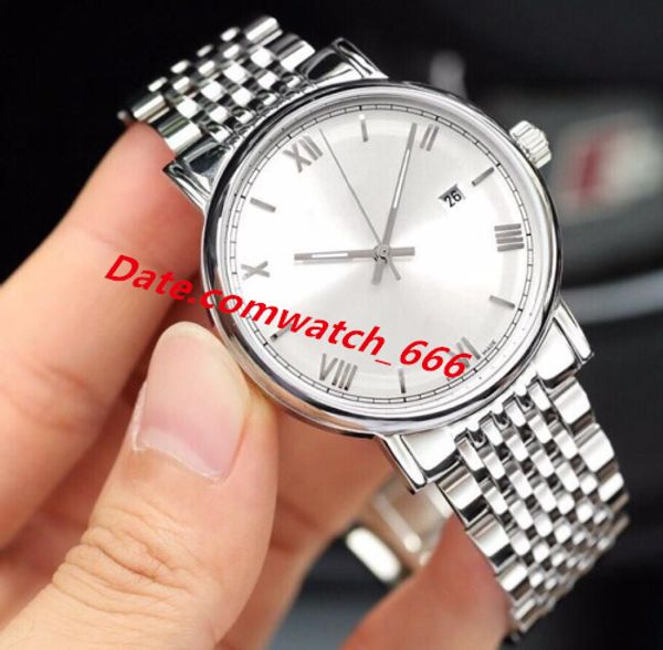 

3 style luxury watch constellation stainless steel bracelet 39mm automatic mens wrist watch fashion men watches, Slivery;brown