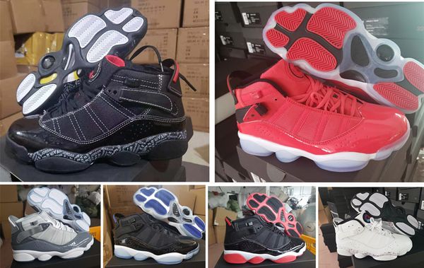 

2021 new six 6 rings men basket shoes french blue cool grey black silver grey alternate oreo chameleon 6s sports shoes 40-45