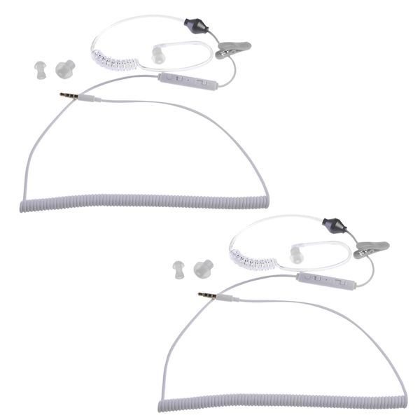 

2pack 3.5mm спирали катушки наушника гарнитуры air tube разъем для телефонов белый