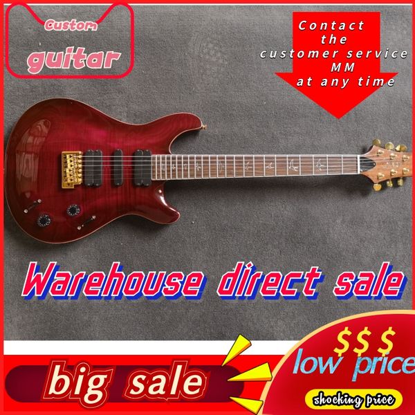 

6 string red guitar can be customized