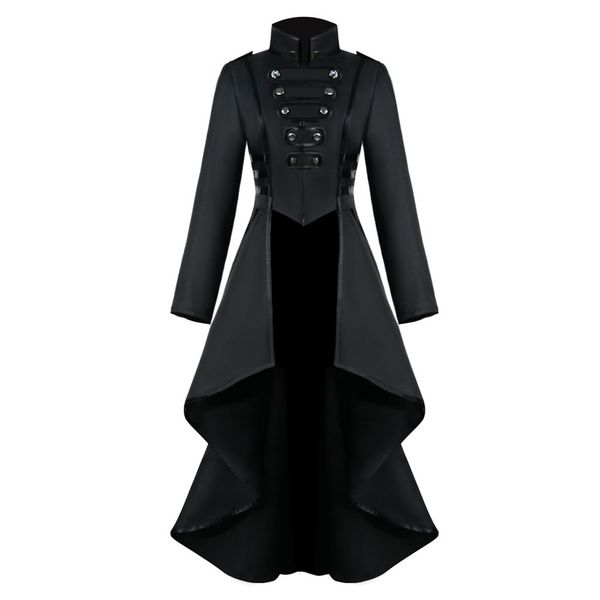 

women halloween jackets gothic steampunk button lace corset casual halloween costume coat tailcoat jacket dropshipping m840#, Black;brown