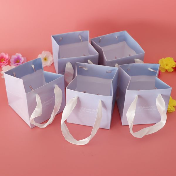 

5pcs kraft paper party gift bags shopping packing carrier bags with handle