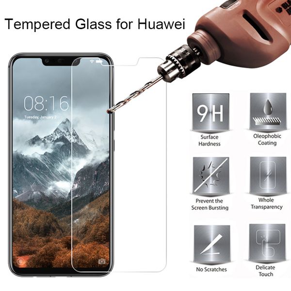 

9h tempered glass for huawei p smart 2019 hard film on mate 10 lite 7 8 9 pro phone screen protector for huawei mate 20 lite